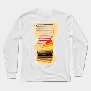 Warm Book Stack Long Sleeve T-Shirt